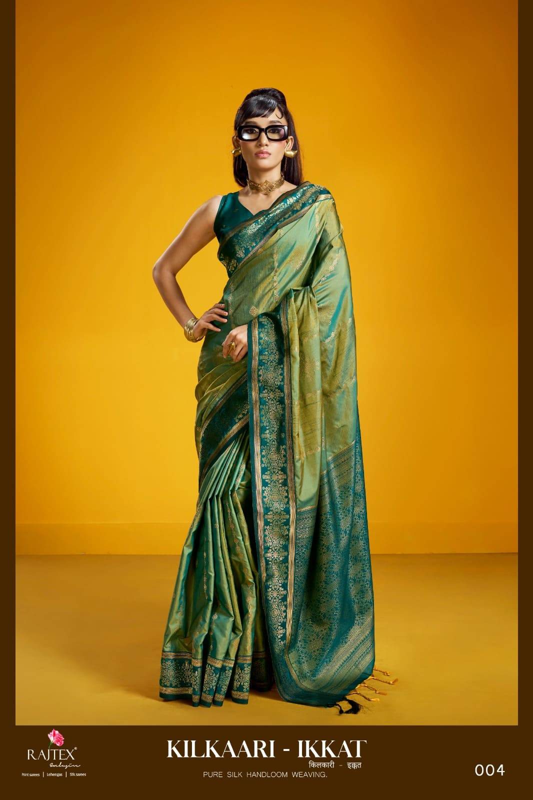 Kilkaari ikkat By Raj Tex 001 to 006 Series Indian Traditional Wear Collection Beautiful Stylish Fancy Colorful Party Wear & Occasional Wear Satin Crepe Sarees At Wholesale Price